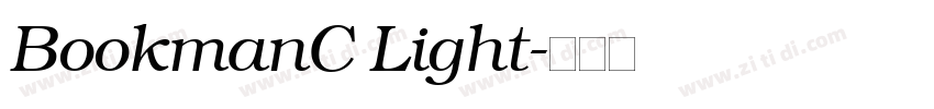 BookmanC Light字体转换